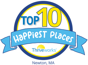 Top 10 Happiest Places in Newton, MA Award